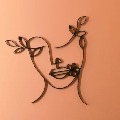Becquet Décoration murale visage filaire< Décoration Murale|Décoration