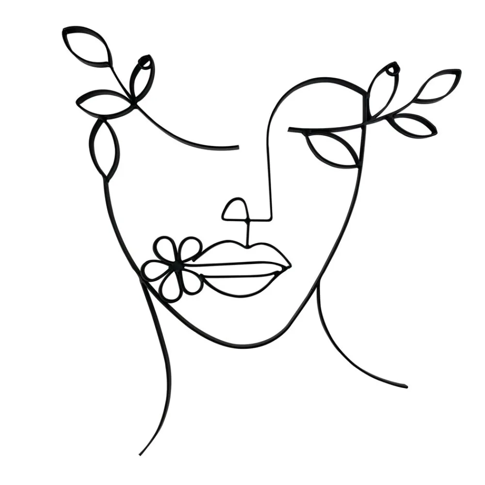 Becquet Décoration murale visage filaire< Décoration Murale|Décoration