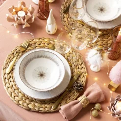 Becquet Dessous d'assiettes ronds tressés - Lot de 4< Décoration|Art De La Table