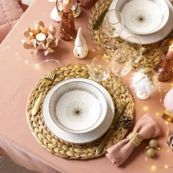 Becquet Dessous d'assiettes ronds tressés - Lot de 4< Décoration|Art De La Table