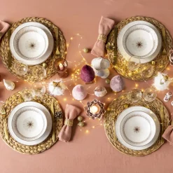 Becquet Dessous d'assiettes ronds tressés - Lot de 4< Décoration|Art De La Table