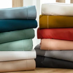 Becquet Drap-housse en percale SUPER grands bonnets (40 cm) Lauréat< Les Matières|Drap-Housse Grands Bonnets