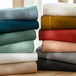 Becquet Drap-housse en percale SUPER grands bonnets (40 cm) Lauréat< Les Matières|Drap-Housse Grands Bonnets
