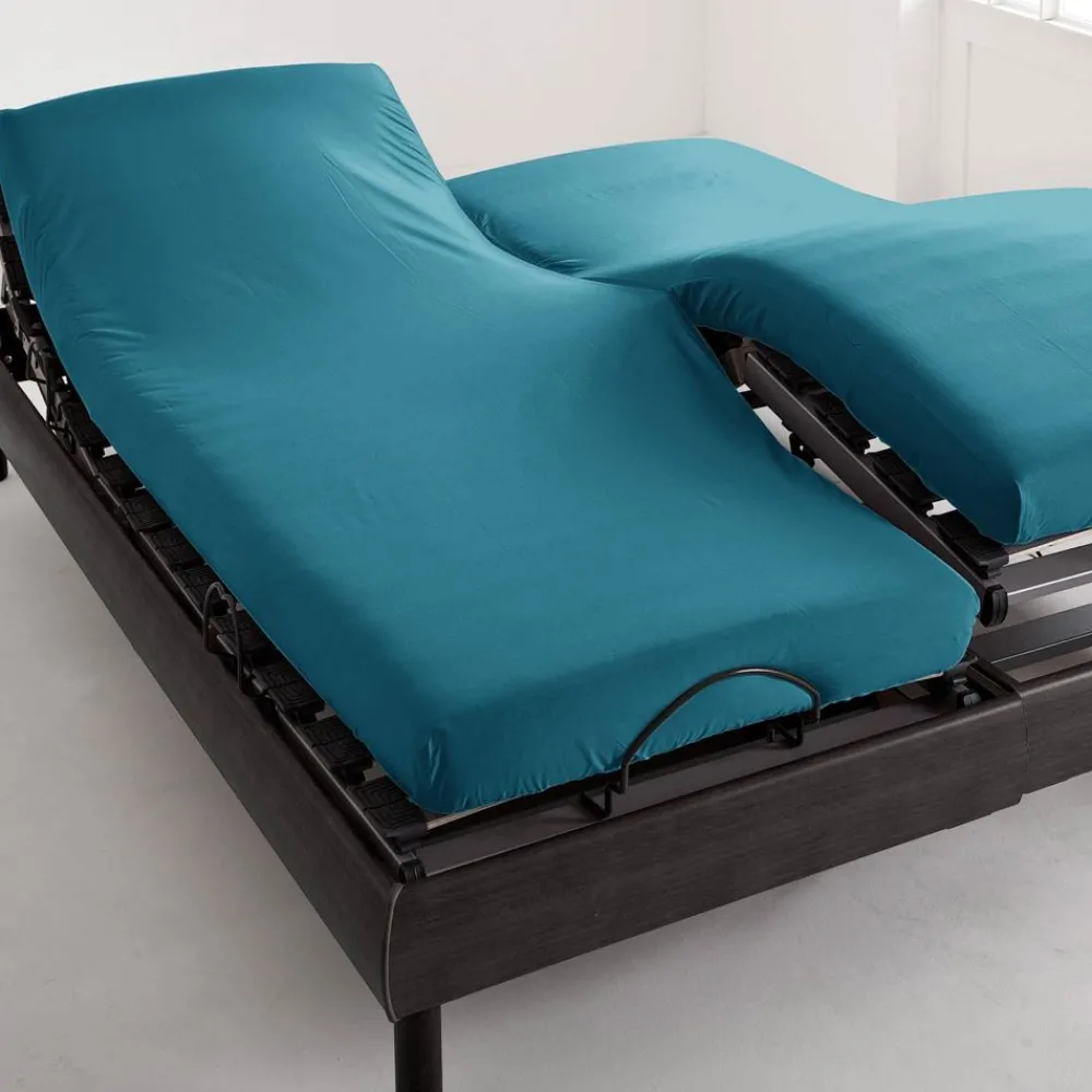 Becquet Drap-housse percale tête et pieds relevables - Lauréat< Les Matières|Drap-Housse Pour Lit Articulé