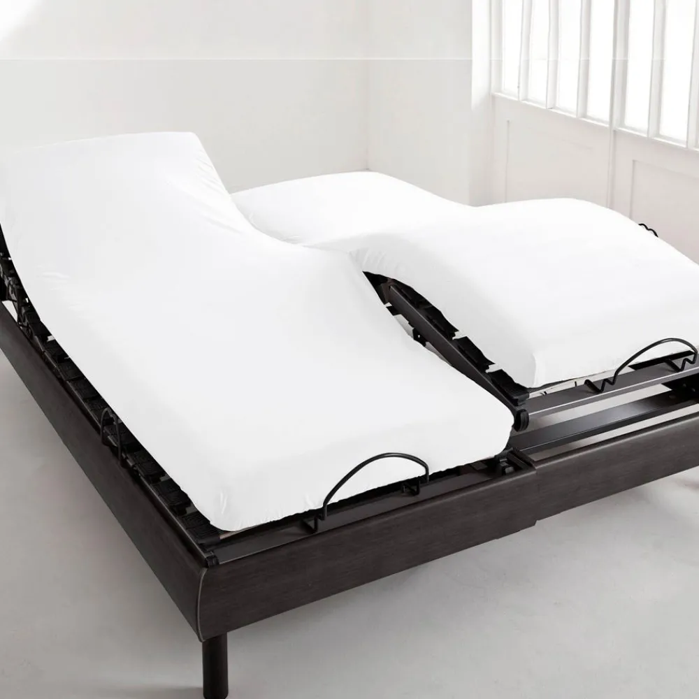 Becquet Drap-housse percale tête et pieds relevables - Lauréat< Les Matières|Drap-Housse Pour Lit Articulé