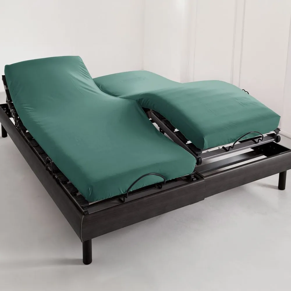 Becquet Drap-housse percale tête et pieds relevables - Lauréat< Les Matières|Drap-Housse Pour Lit Articulé