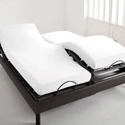 Becquet Drap-housse pur coton tête et pieds relevables Lauréat< Les Matières|Drap-Housse Pour Lit Articulé