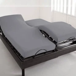 Becquet Drap-housse pur coton tête et pieds relevables Lauréat< Les Matières|Drap-Housse Pour Lit Articulé
