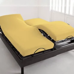 Becquet Drap-housse pur coton tête et pieds relevables Lauréat< Les Matières|Drap-Housse Pour Lit Articulé