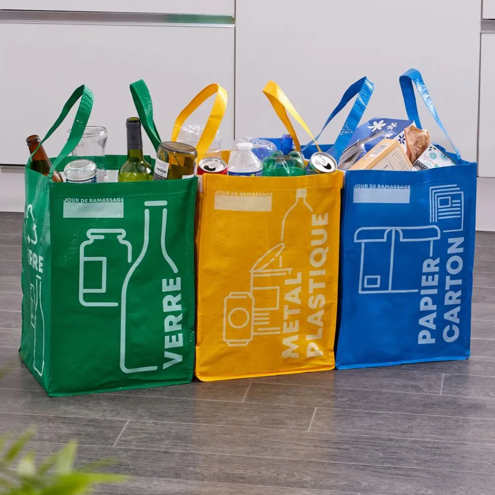 Becquet Ensemble 3 sacs de tri< Rangement, Gain De Place