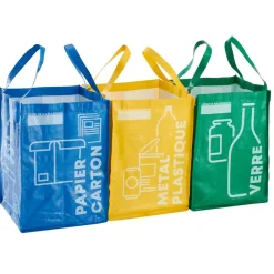 Becquet Ensemble 3 sacs de tri< Rangement, Gain De Place