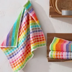 Becquet Essuie-mains éponge motif pois et rayures - Lot de 3< Idées Cuisine|Idées Cuisine