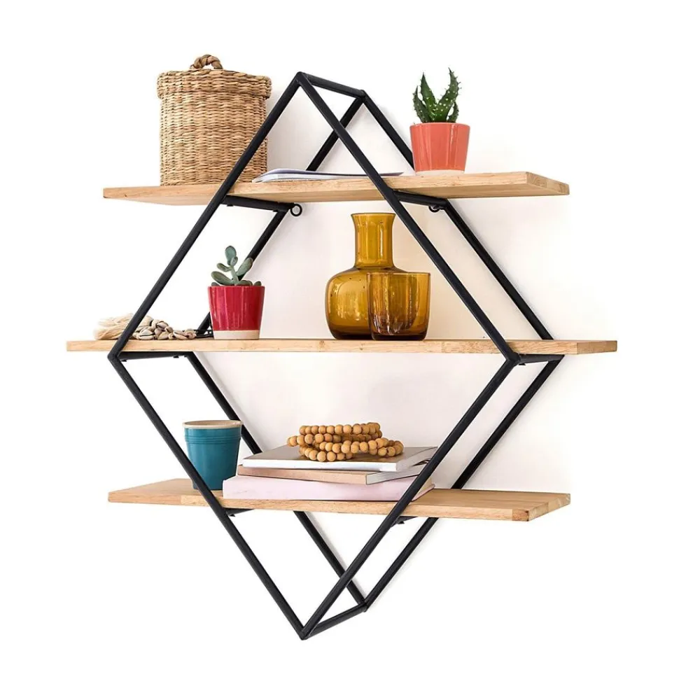Becquet Etagère murale bois et métal< Rangement, Gain De Place|Meuble, Étagère