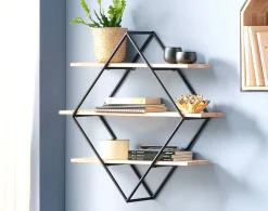 Becquet Etagère murale bois et métal< Rangement, Gain De Place|Meuble, Étagère