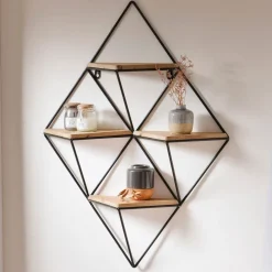 Becquet Etagère murale bois et métal< Rangement, Gain De Place|Meuble, Étagère