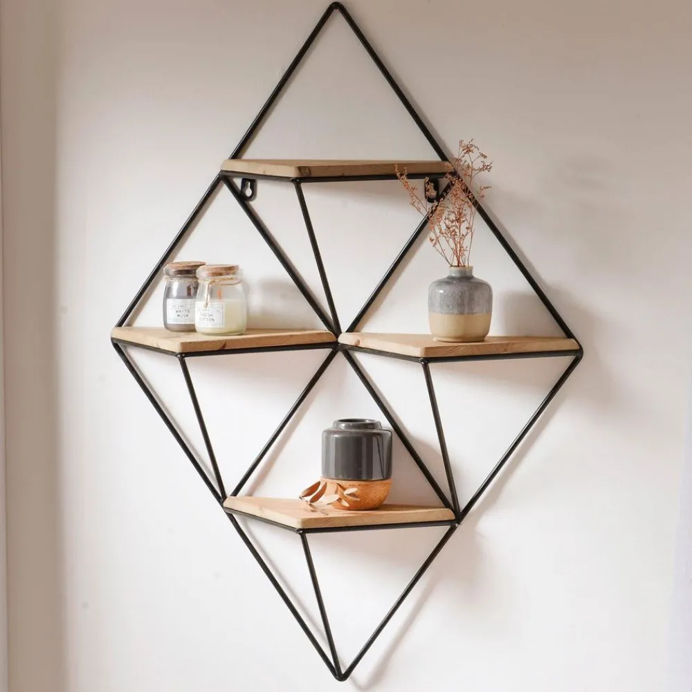 Becquet Etagère murale bois et métal< Rangement, Gain De Place|Meuble, Étagère