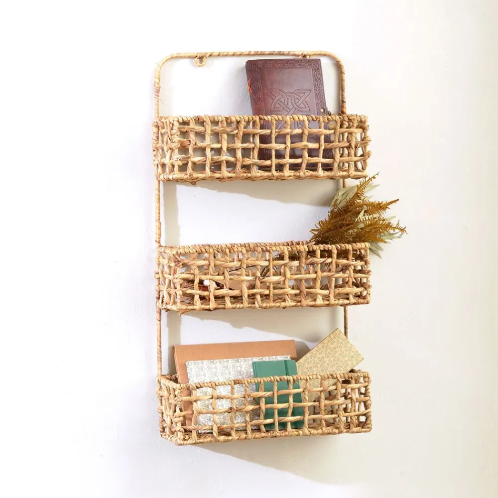 Becquet Etagère murale en jacinthe d'eau tressée< Rangement, Gain De Place|Meuble, Étagère