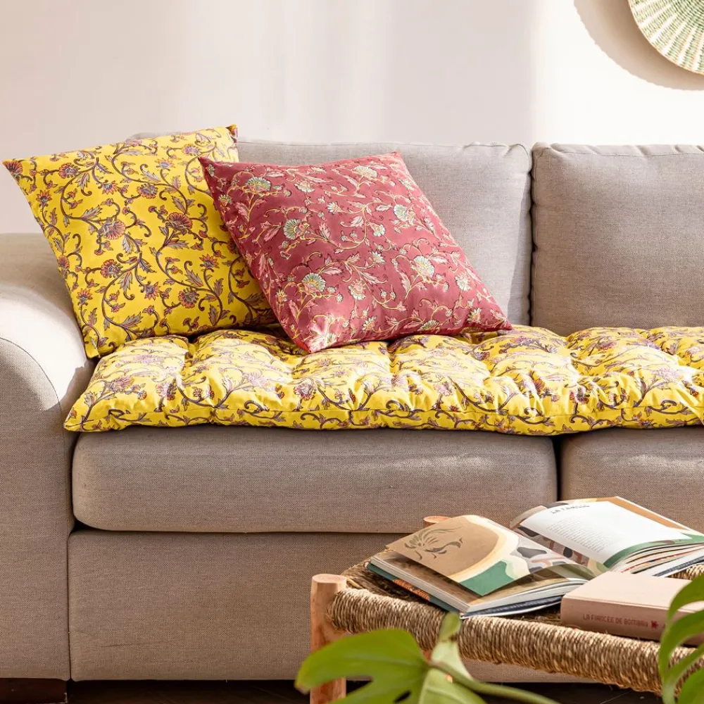 Becquet Futon déco motif perse - CRÉATION< Rideau Et Déco Textile|Pouf, Matelas, Futon