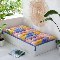 Becquet Futon déperlant imprimé tropical - CRÉATION< Rideau Et Déco Textile|Pouf, Matelas, Futon