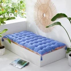Becquet Futon déperlant imprimé tropical - CRÉATION< Rideau Et Déco Textile|Pouf, Matelas, Futon