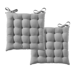 Becquet Galette de chaise capitonnée carrée - Lot de 2< Décoration Textile Unie|Galette De Chaise, Housse De Chaise