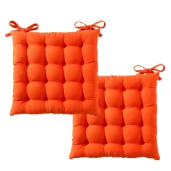 Becquet Galette de chaise capitonnée carrée - Lot de 2< Décoration Textile Unie|Galette De Chaise, Housse De Chaise