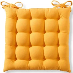 Becquet Galette de chaise capitonnée carrée - Lot de 2< Décoration Textile Unie|Galette De Chaise, Housse De Chaise
