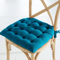 Becquet Galette de chaise capitonnée carrée - Lot de 2< Décoration Textile Unie|Galette De Chaise, Housse De Chaise