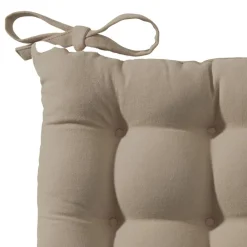 Becquet Galette de chaise capitonnée carrée - Lot de 2< Décoration Textile Unie|Galette De Chaise, Housse De Chaise