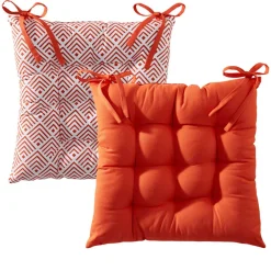 Becquet Galette de chaise capitonnée DOUBLE FACE - CRÉATION< Rideau Et Déco Textile|Décoration Textile Unie