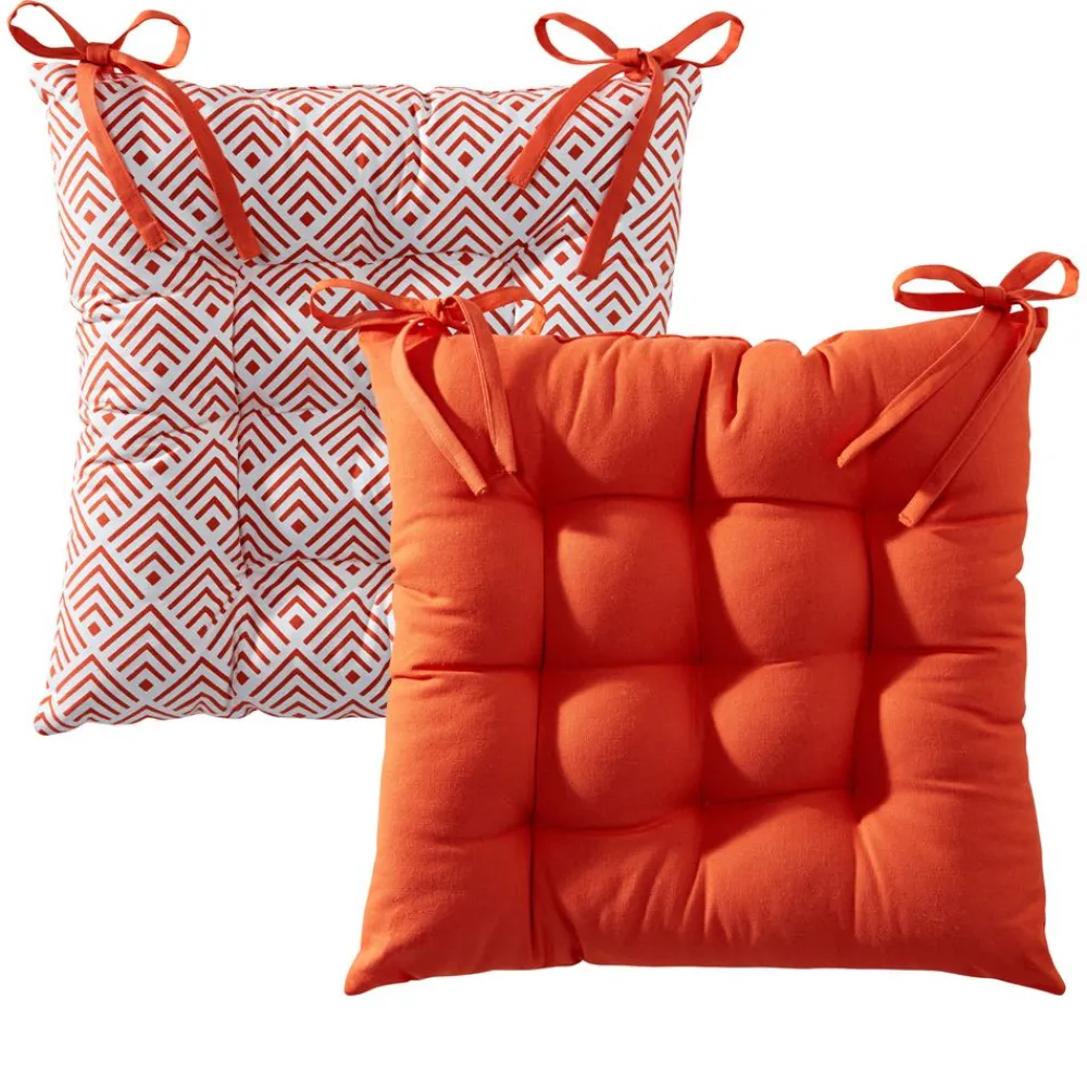 Becquet Galette de chaise capitonnée DOUBLE FACE - CRÉATION< Rideau Et Déco Textile|Décoration Textile Unie