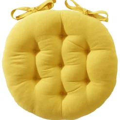 Becquet Galette de chaise capitonnée ronde - Lot de 2< Rideau Et Déco Textile|Décoration Textile Unie