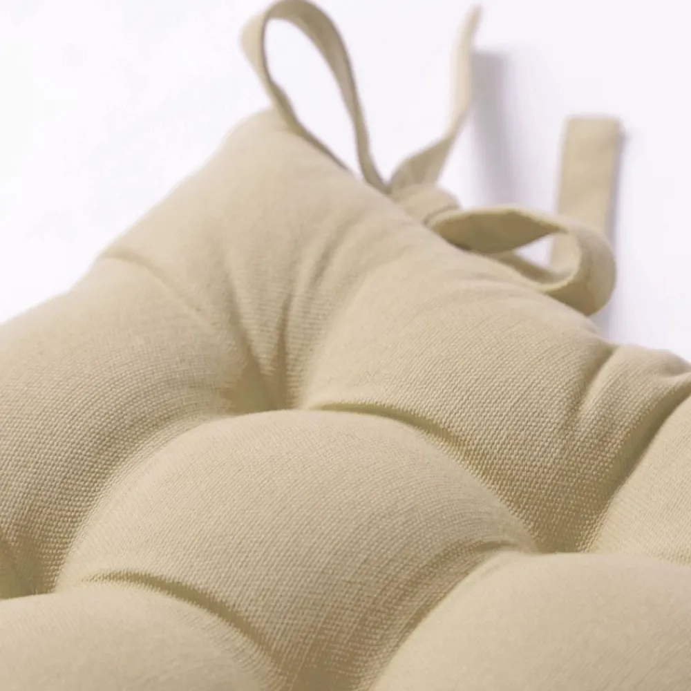 Becquet Galette de chaise capitonnée ronde - Lot de 2< Rideau Et Déco Textile|Décoration Textile Unie
