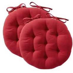Becquet Galette de chaise capitonnée ronde - Lot de 2< Rideau Et Déco Textile|Décoration Textile Unie