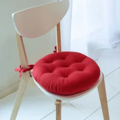 Becquet Galette de chaise capitonnée ronde - Lot de 2< Rideau Et Déco Textile|Décoration Textile Unie