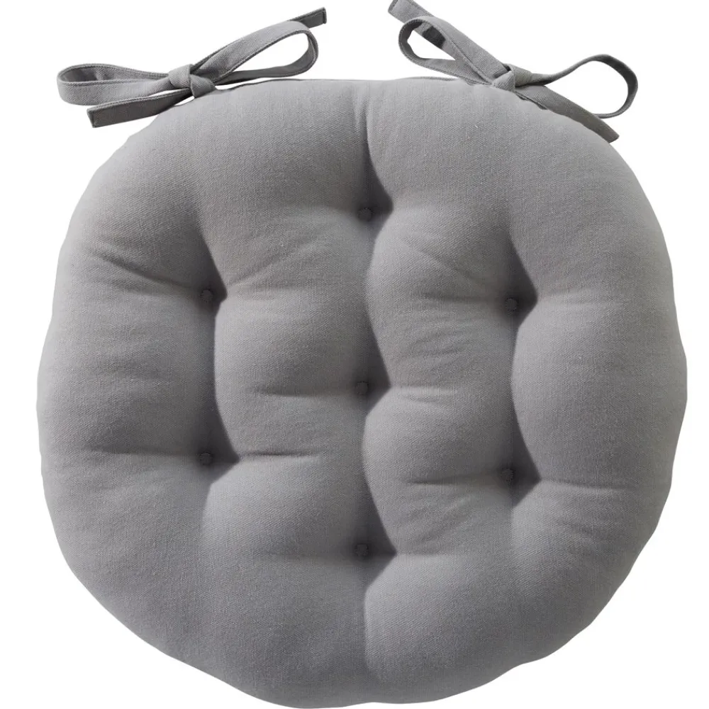 Becquet Galette de chaise capitonnée ronde - Lot de 2< Rideau Et Déco Textile|Décoration Textile Unie