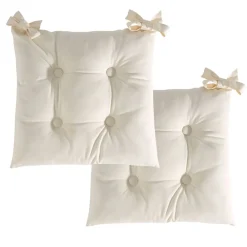 Becquet Galette de chaise carrée - Lot de 2< Décoration Textile Unie|Galette De Chaise, Housse De Chaise