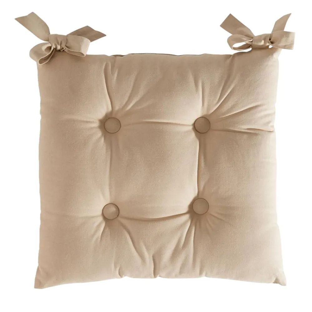 Becquet Galette de chaise carrée - Lot de 2< Décoration Textile Unie|Galette De Chaise, Housse De Chaise