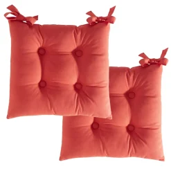 Becquet Galette de chaise carrée - Lot de 2< Décoration Textile Unie|Galette De Chaise, Housse De Chaise