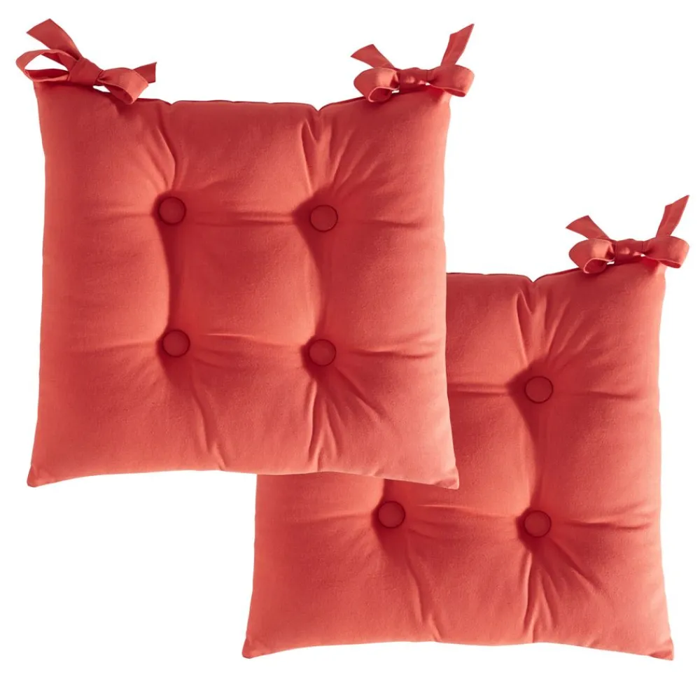 Becquet Galette de chaise carrée - Lot de 2< Décoration Textile Unie|Galette De Chaise, Housse De Chaise