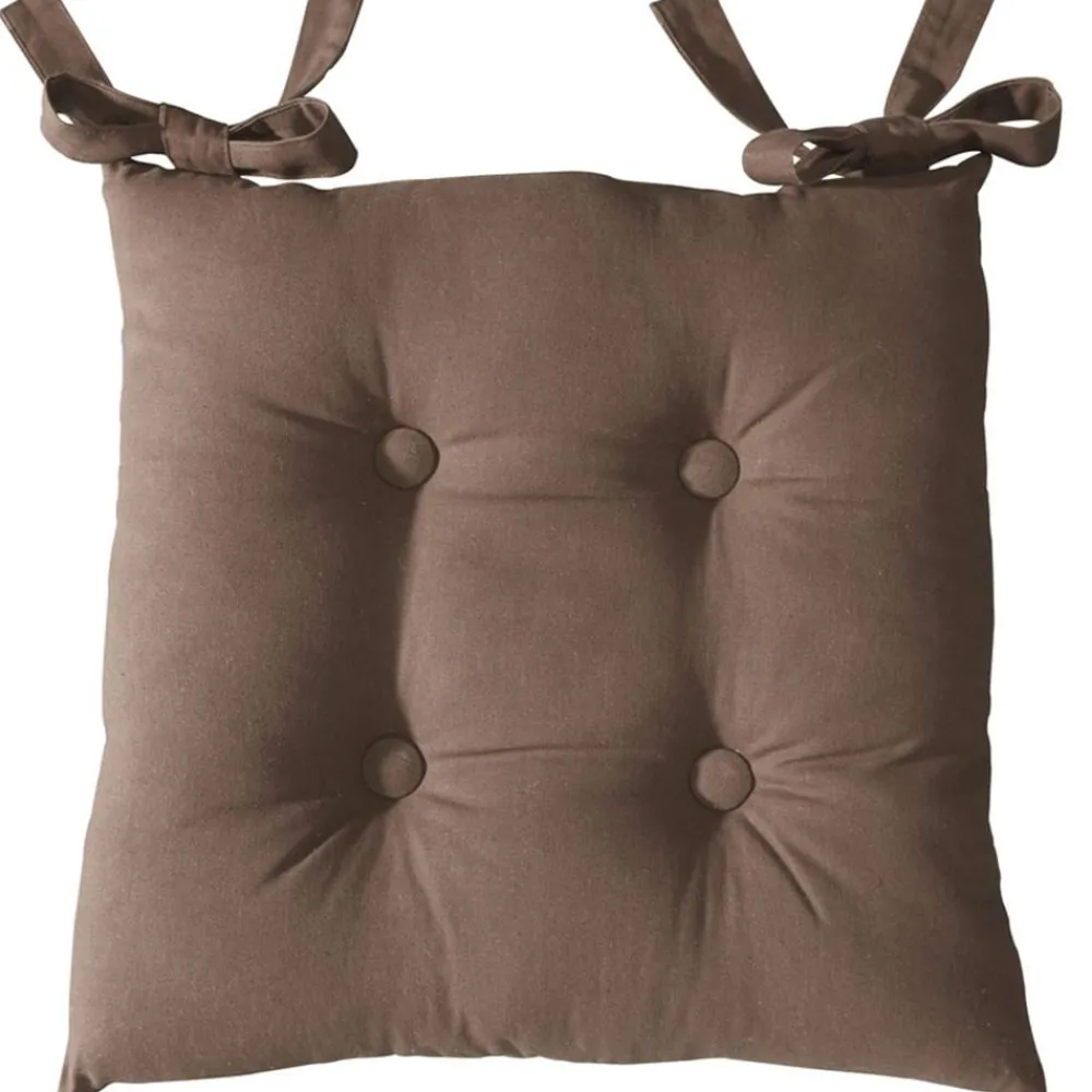 Becquet Galette de chaise carrée - Lot de 2< Décoration Textile Unie|Galette De Chaise, Housse De Chaise