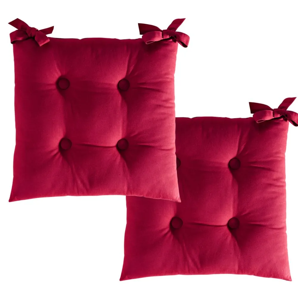 Becquet Galette de chaise carrée - Lot de 2< Décoration Textile Unie|Galette De Chaise, Housse De Chaise