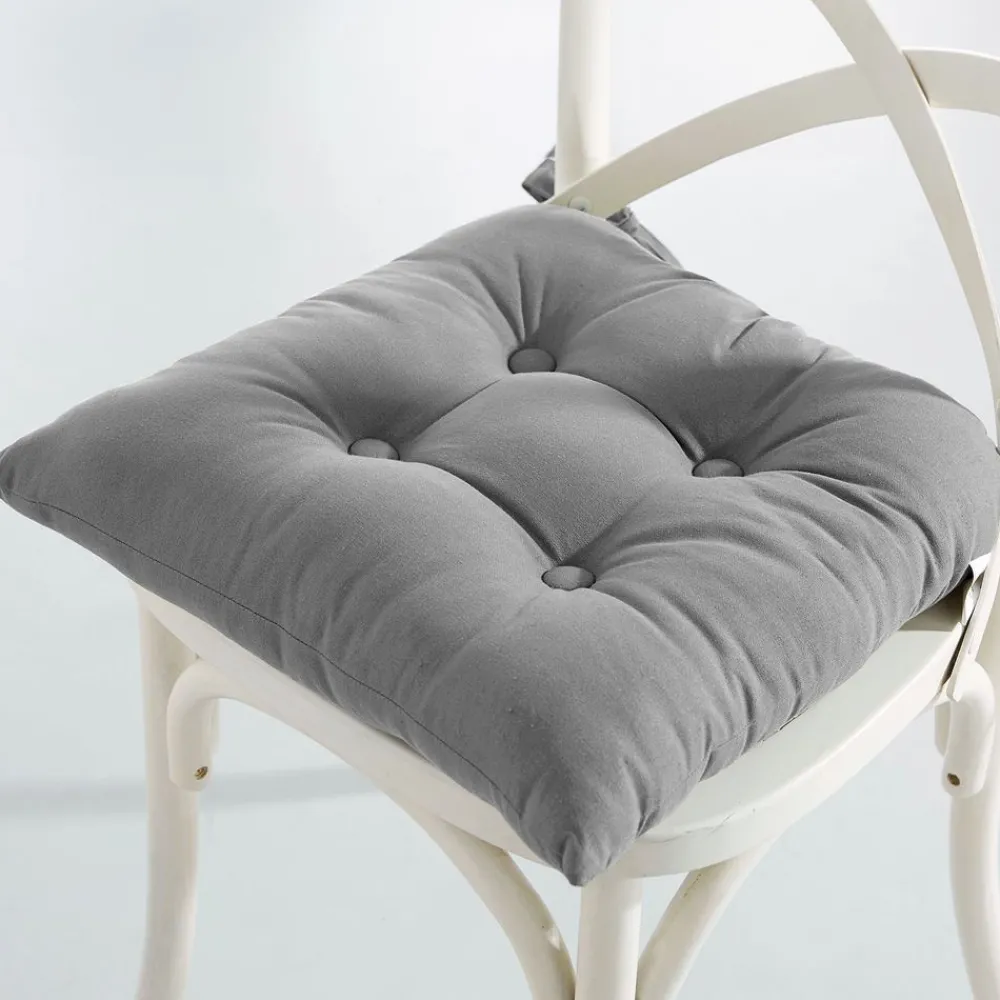 Becquet Galette de chaise carrée - Lot de 2< Décoration Textile Unie|Galette De Chaise, Housse De Chaise