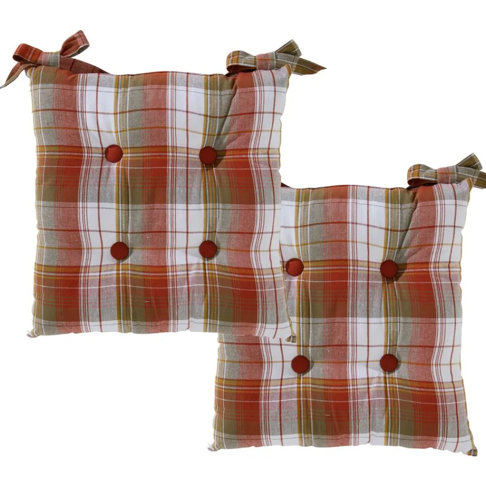 Becquet Galette de chaise carrée - Lot de 2< Décoration Textile Unie|Galette De Chaise, Housse De Chaise