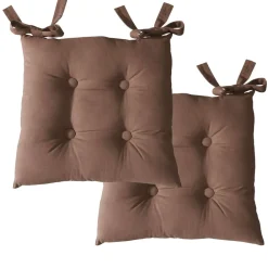 Becquet Galette de chaise carrée - Lot de 2< Décoration Textile Unie|Galette De Chaise, Housse De Chaise