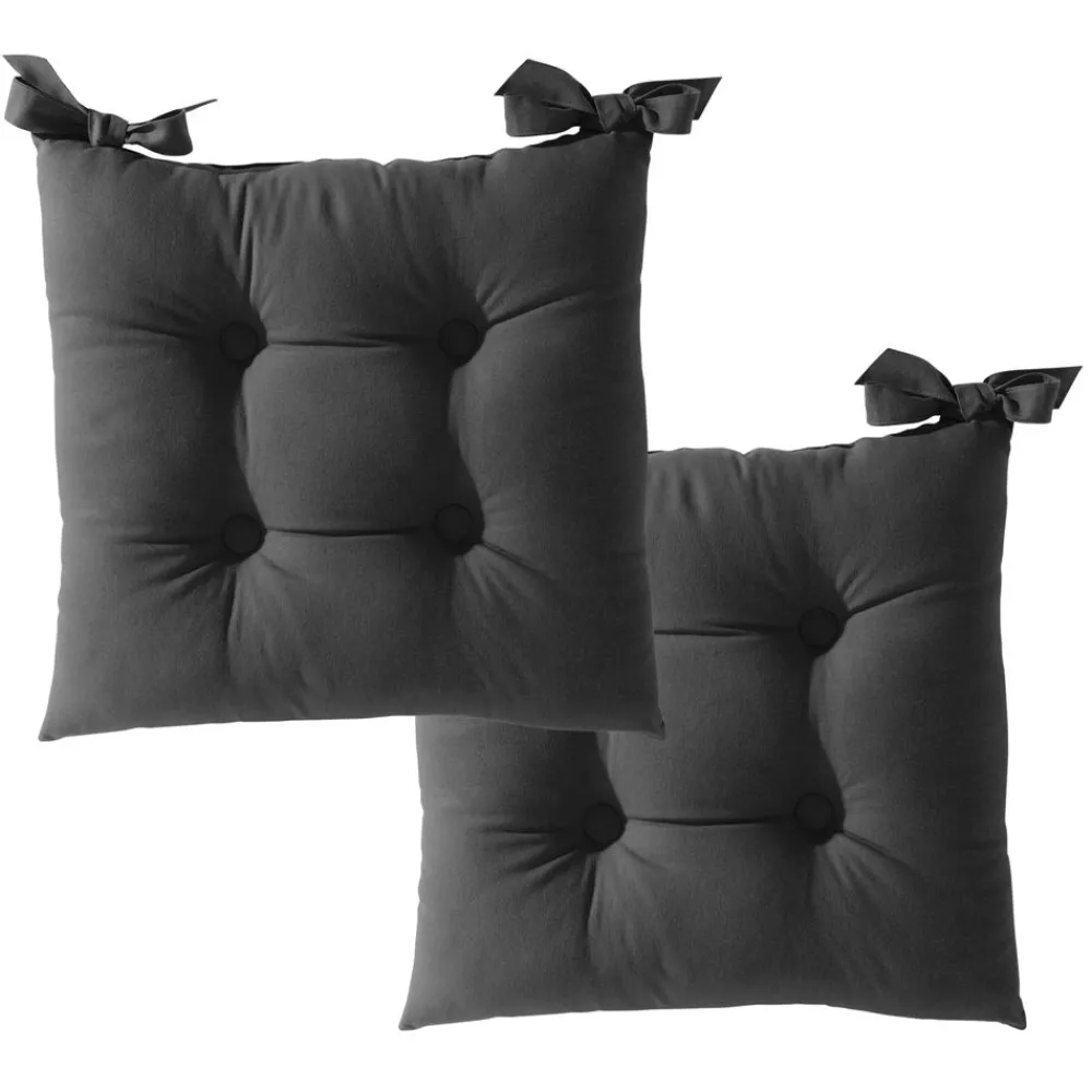 Becquet Galette de chaise carrée - Lot de 2< Décoration Textile Unie|Galette De Chaise, Housse De Chaise