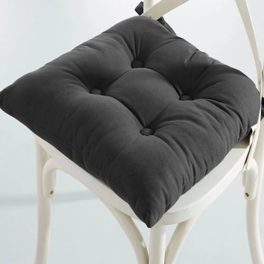 Becquet Galette de chaise carrée - Lot de 2< Décoration Textile Unie|Galette De Chaise, Housse De Chaise