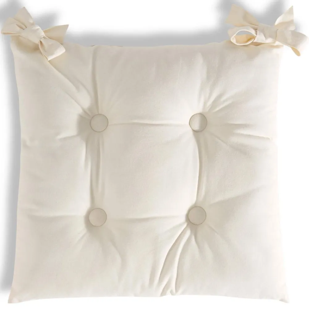 Becquet Galette de chaise carrée - Lot de 2< Décoration Textile Unie|Galette De Chaise, Housse De Chaise