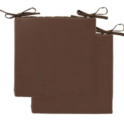 Becquet Galette de chaise enduite carrée spécial extérieur - Lot de 2< Décoration Textile Unie|Galette De Chaise, Housse De Chaise