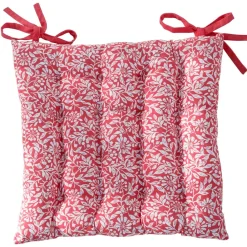 Becquet Galette de chaise motif fleurettes - CRÉATION< Rideau Et Déco Textile|Galette De Chaise, Housse De Chaise